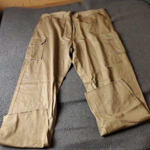 Boulder Creek Trading Cargo Pants Big Tall Mens Size 54 38L Tan Beige Chino Khak